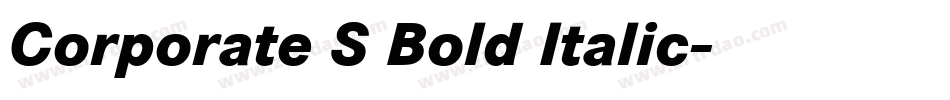 Corporate S Bold Italic字体转换